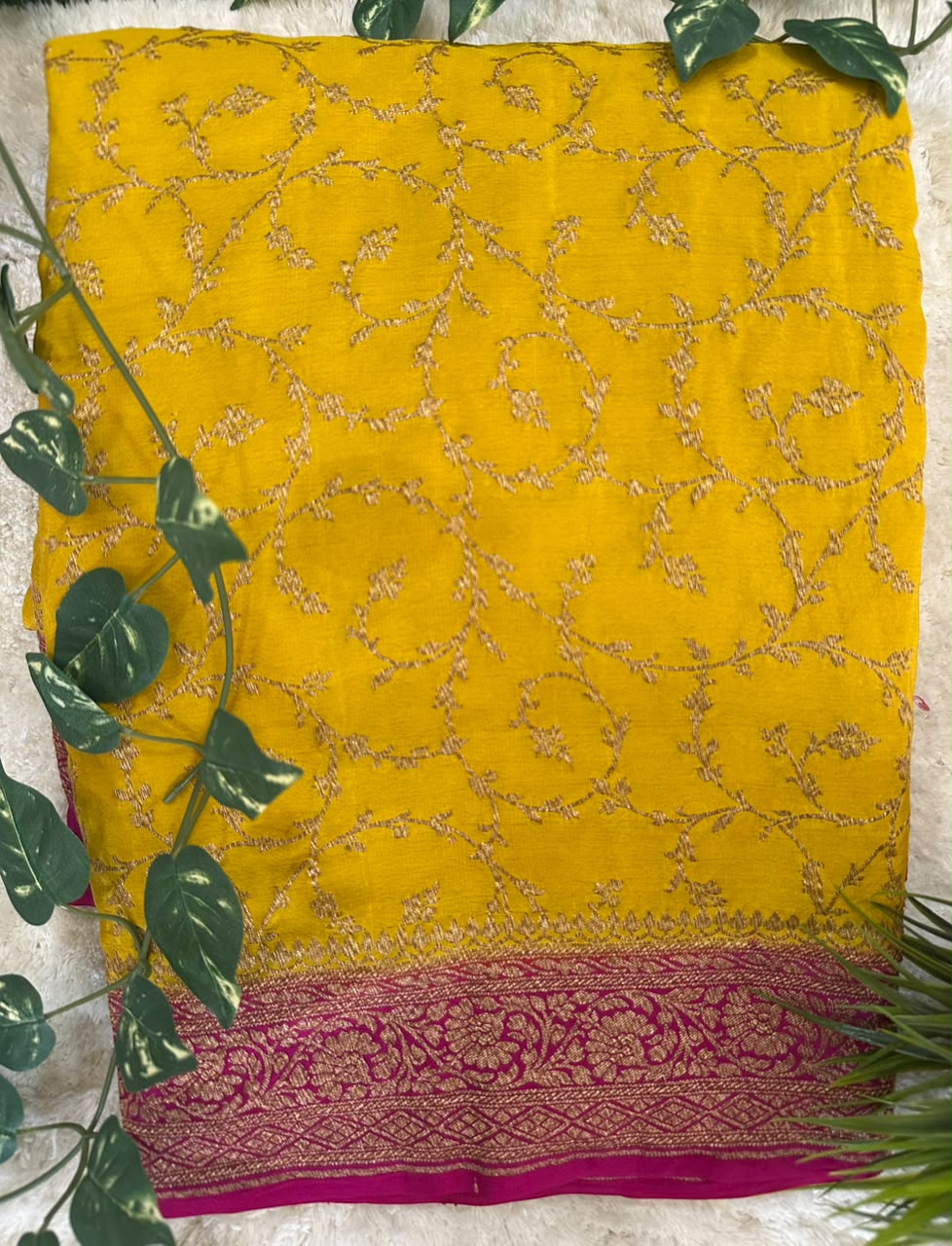Pure Benaras Crepe Saree
