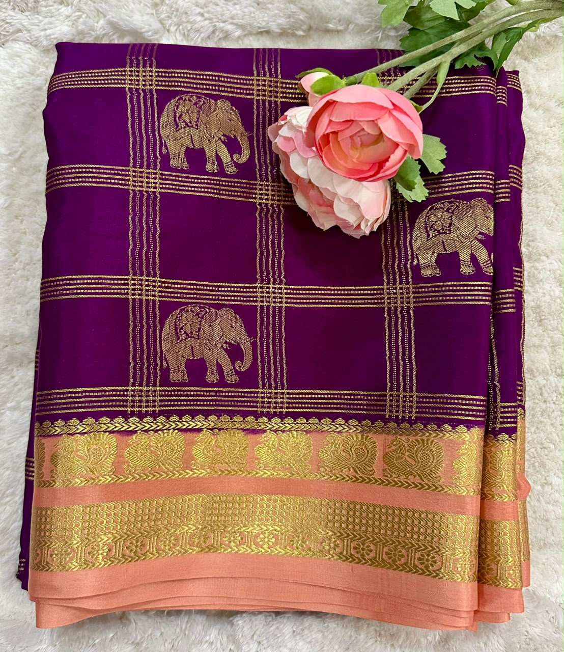 Pure Mysore Silk Crepe Saree