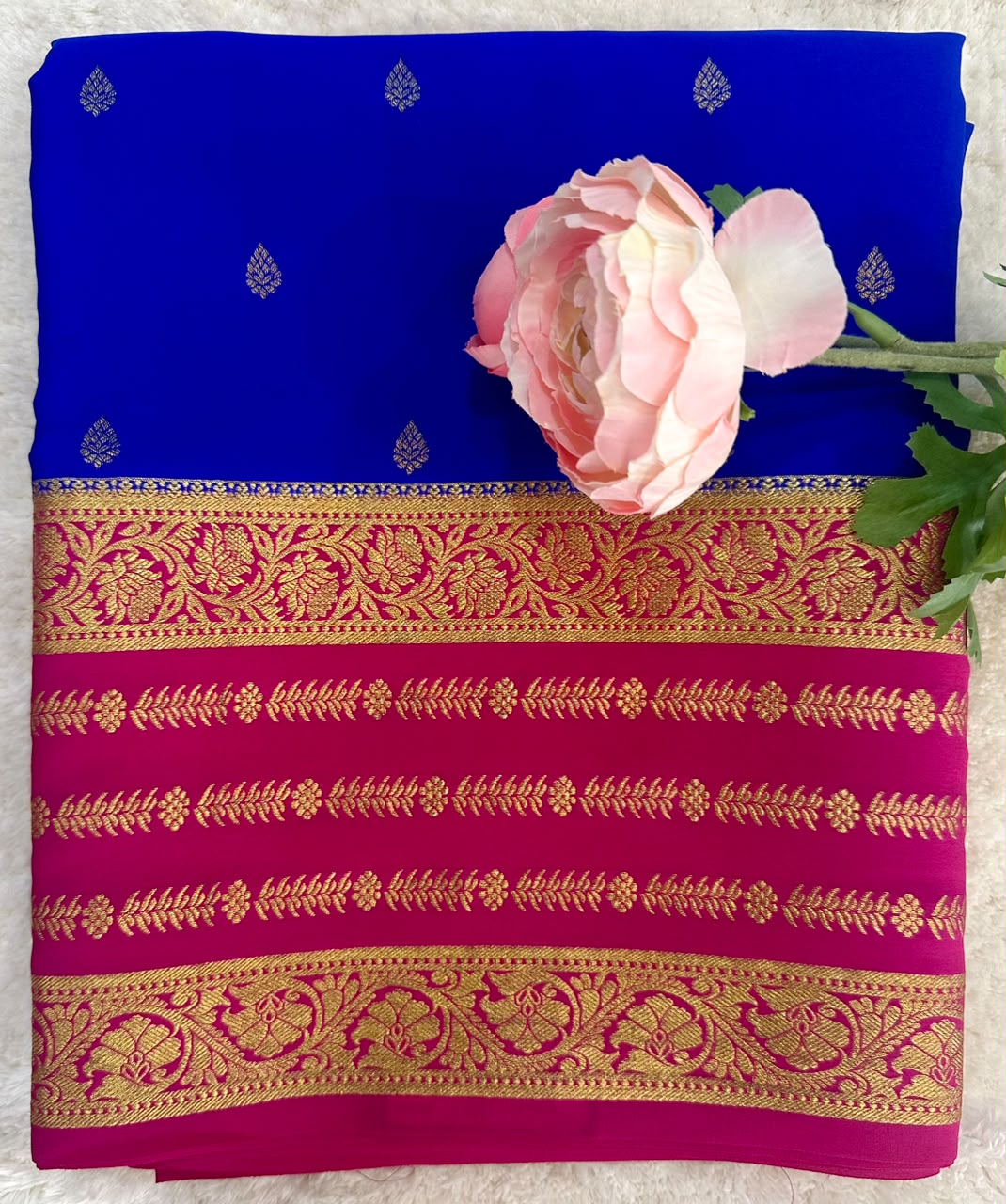 Pure Mysore Silk Crepe Saree