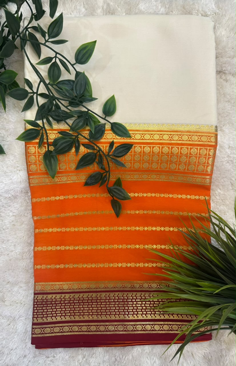 Pure Mysore Silk Crepe Saree