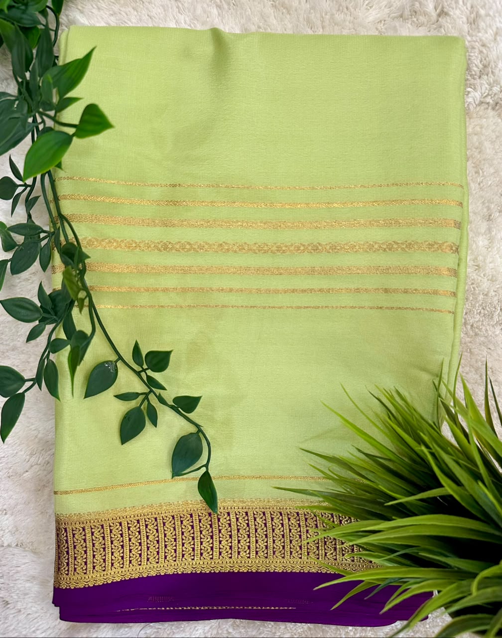 Pure Mysore Silk Crepe Saree