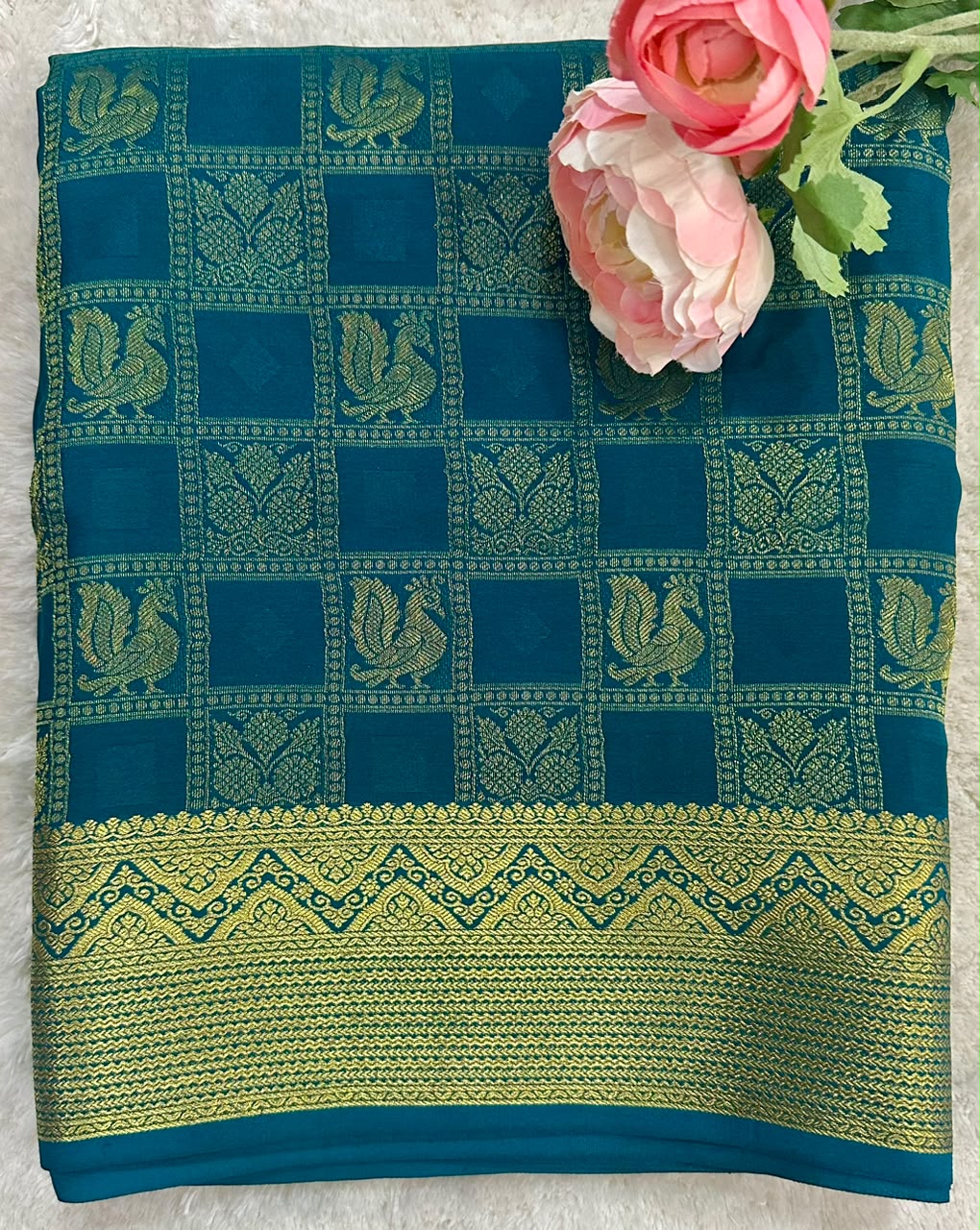 Pure Mysore Silk Crepe Saree