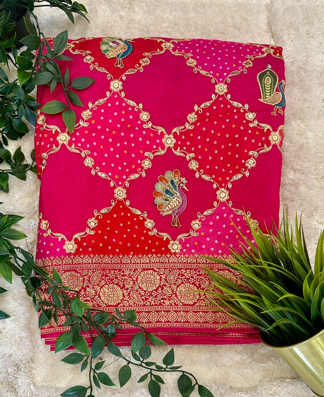 Pink Benaras Saree