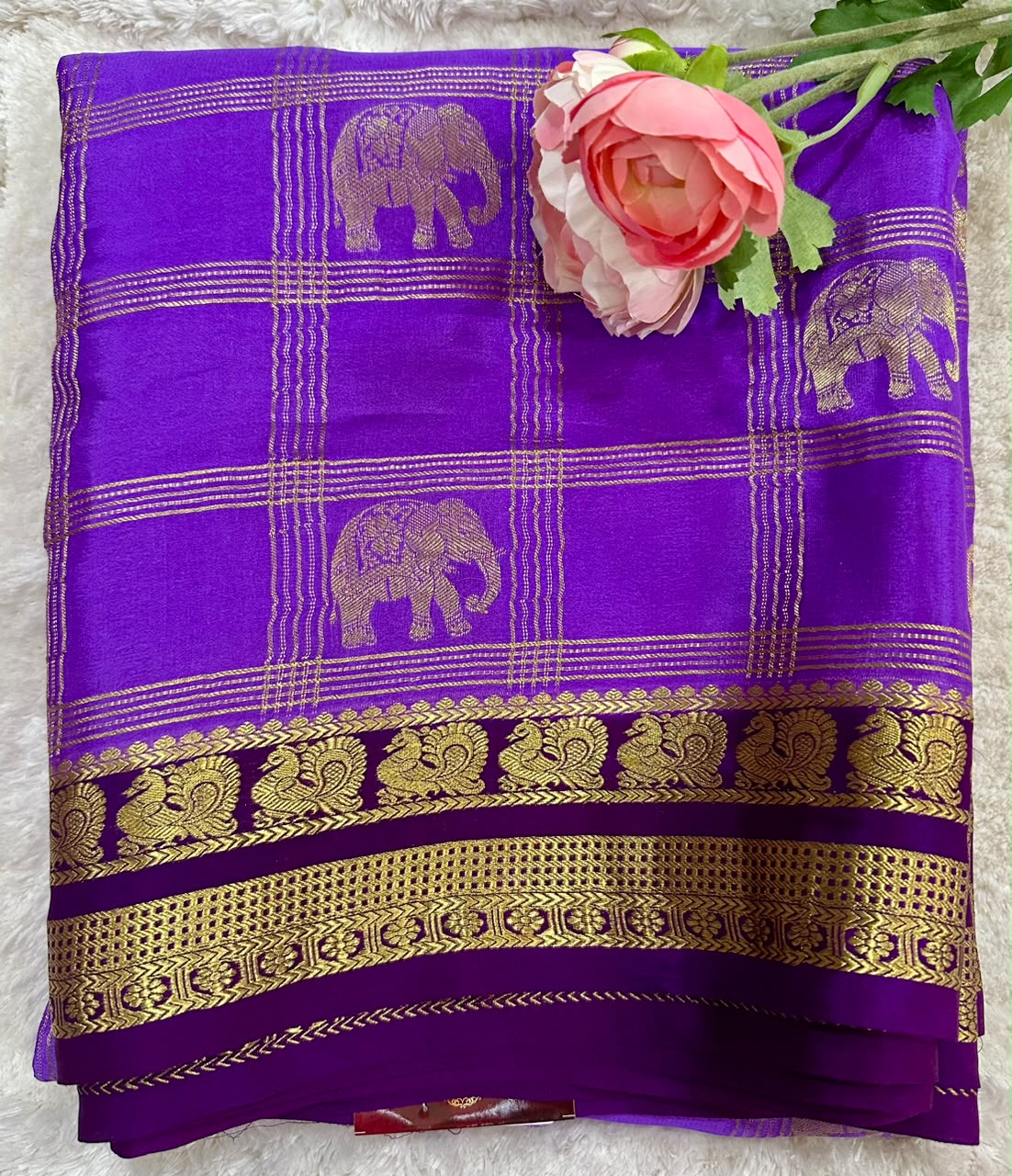 Pure Mysore Silk Crepe Saree