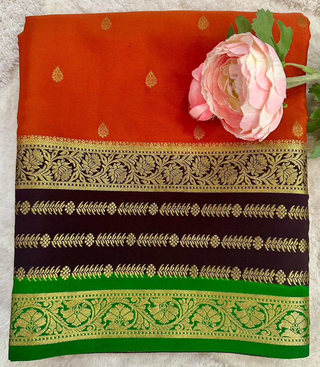 Pure Mysore Silk Crepe Saree
