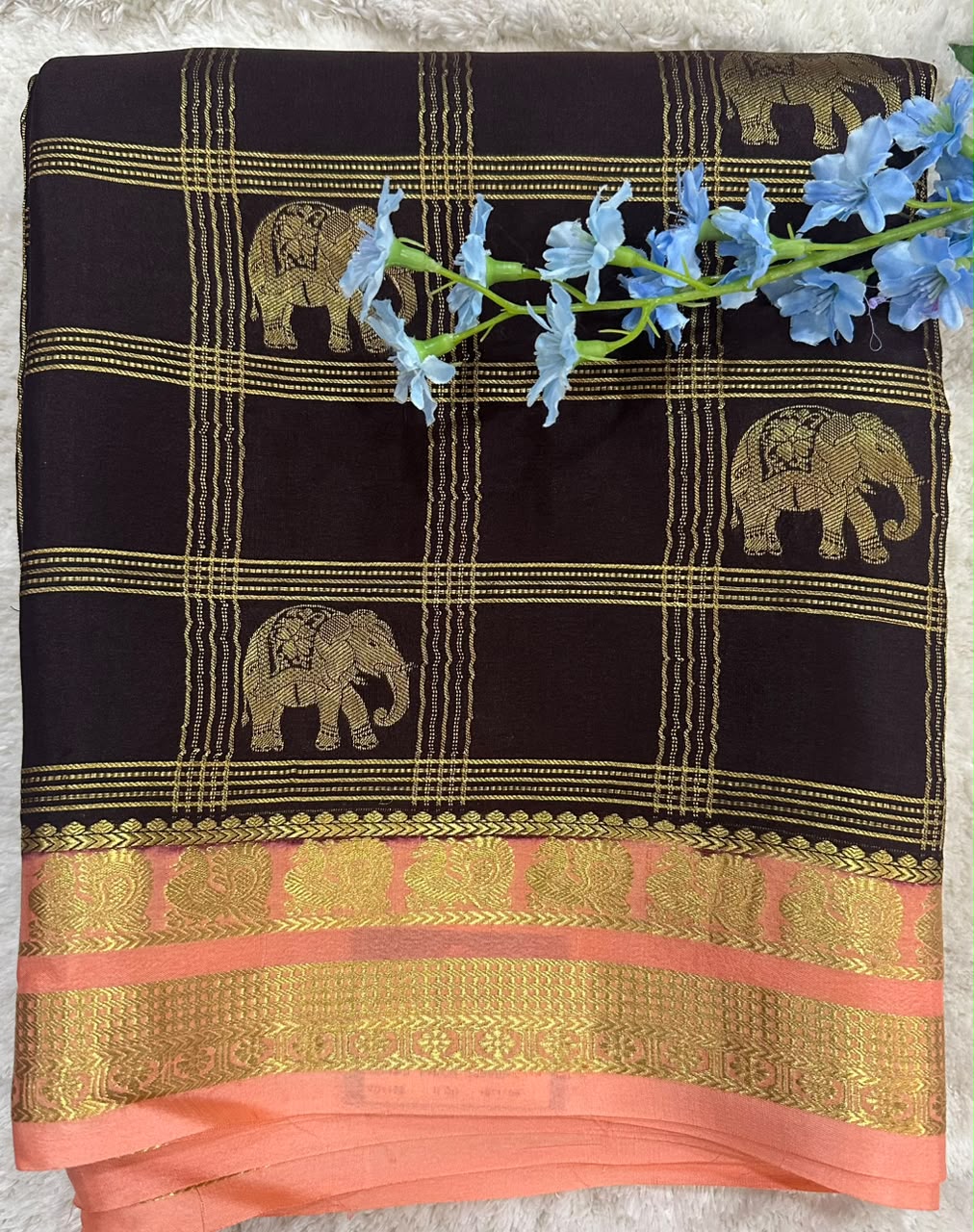 Pure Mysore Silk Crepe Saree