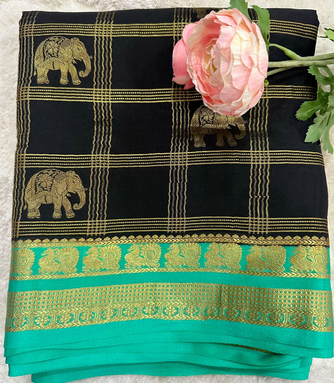 Pure Mysore Silk Crepe Saree