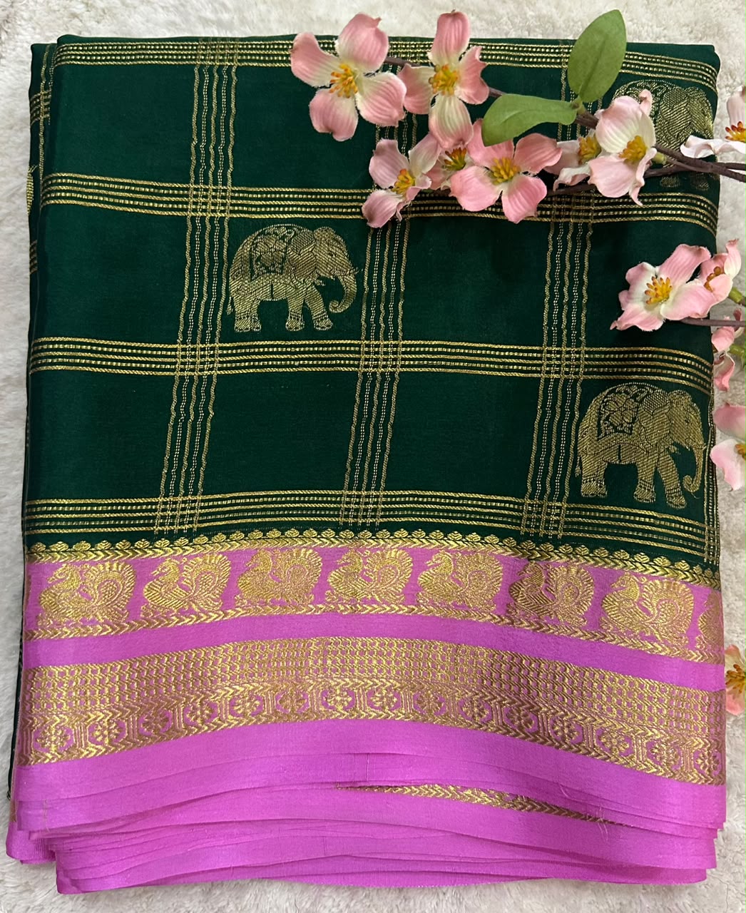 Pure Mysore Silk Crepe Saree