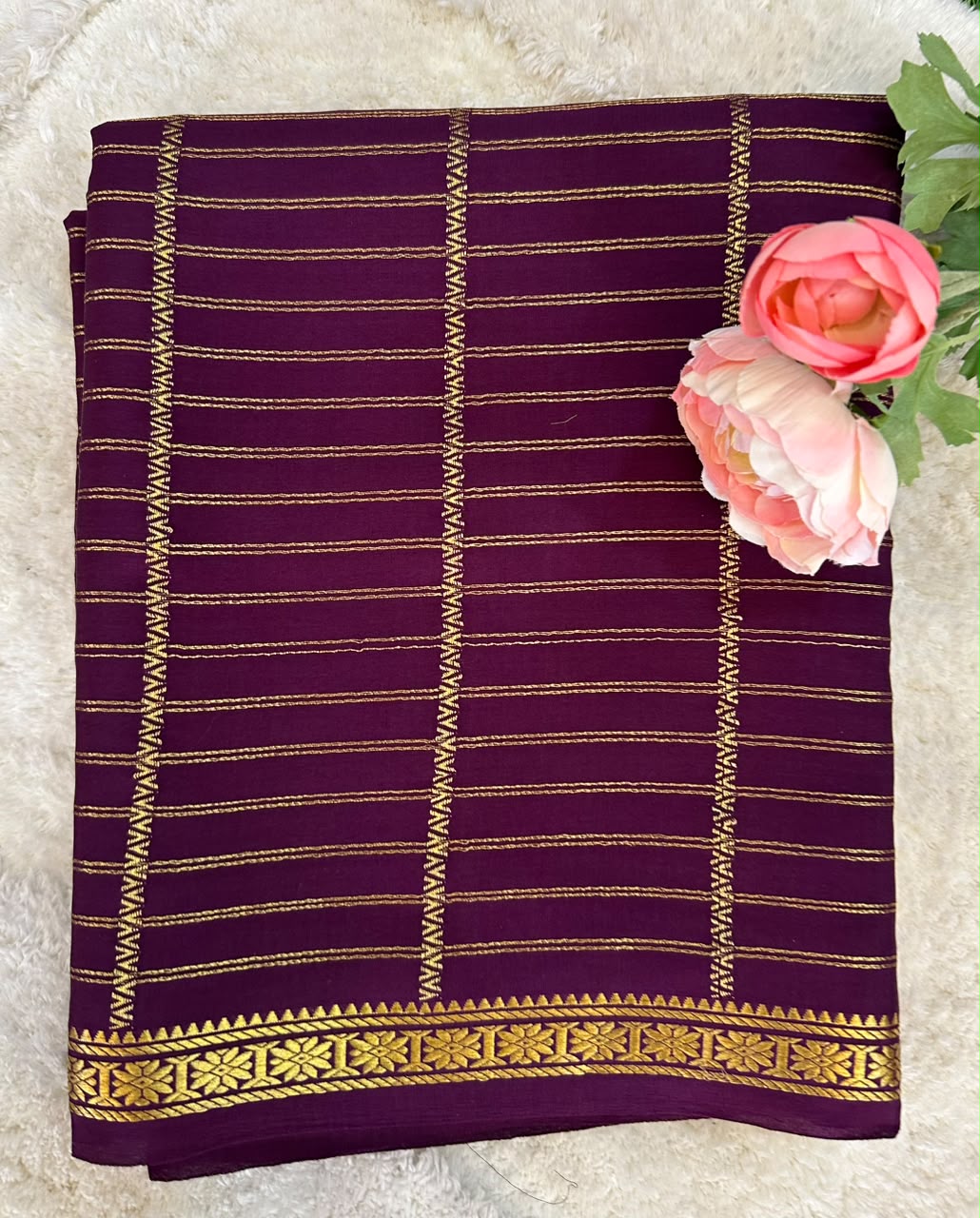 Pure Mysore Silk Crepe Saree