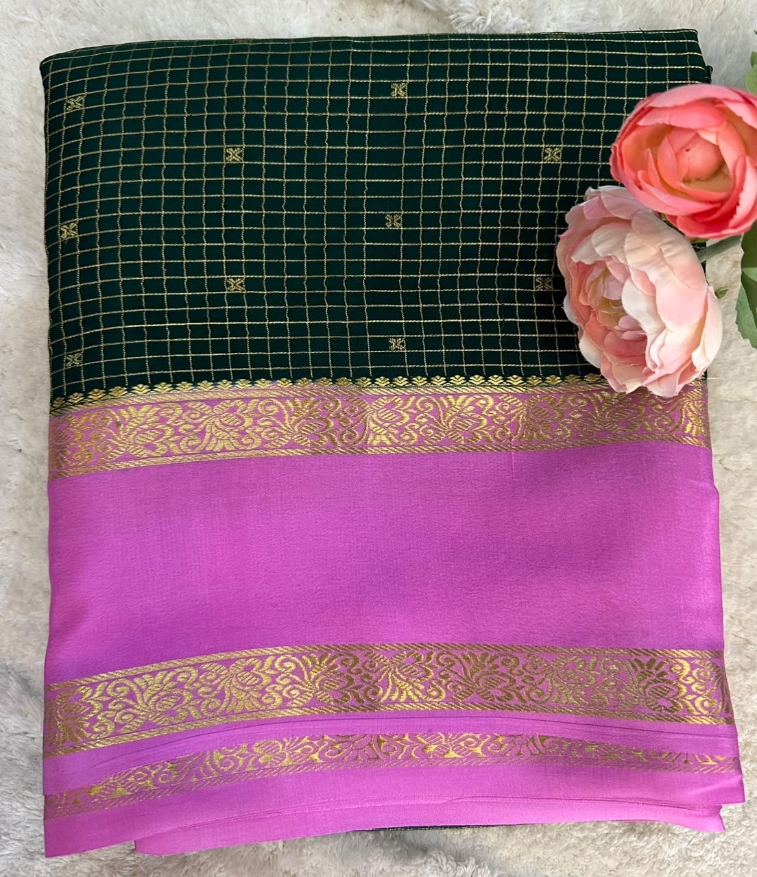 Pure Mysore Silk Crepe Saree