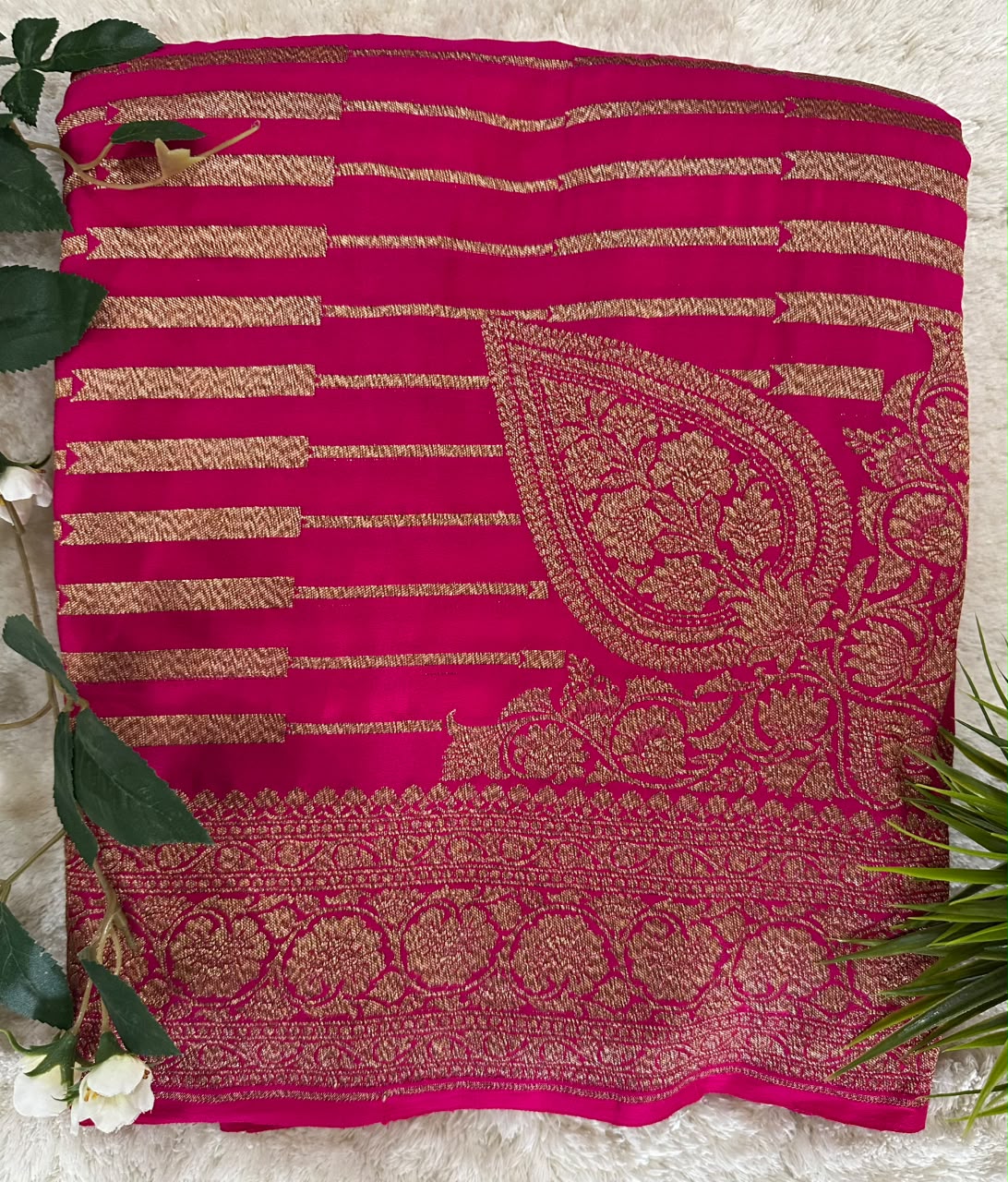 Pure Benaras Crepe Saree