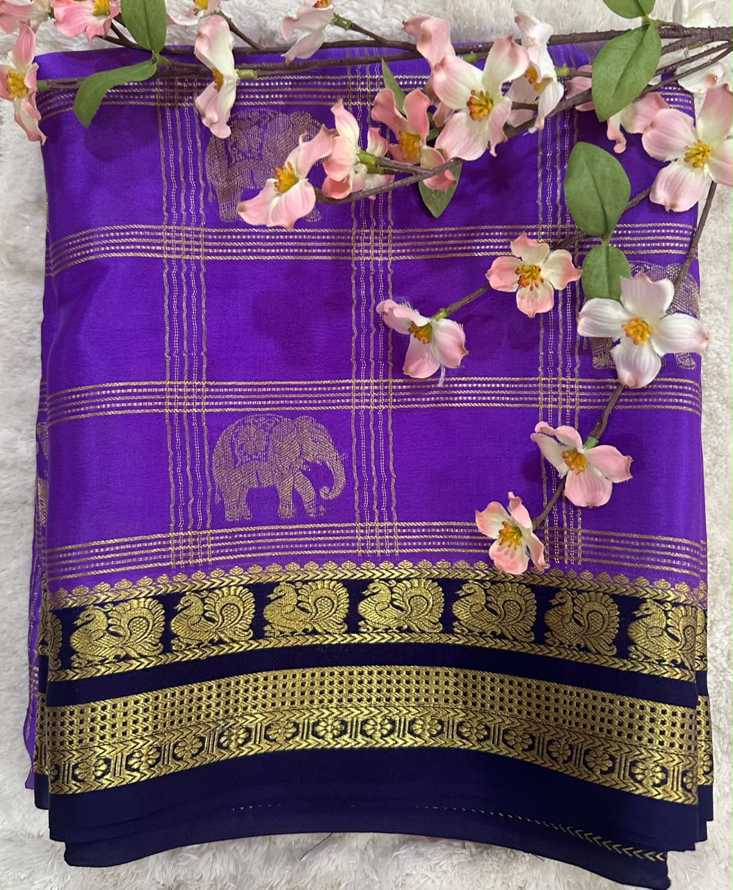 Pure Mysore Silk Crepe Saree