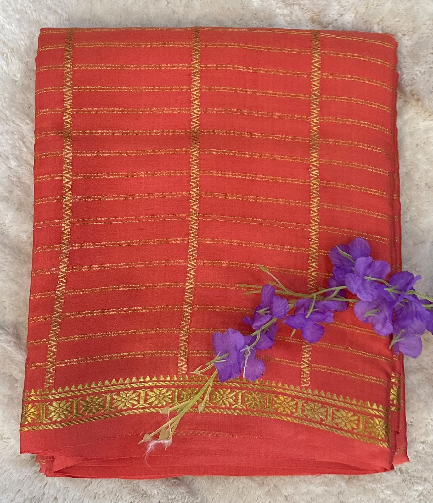 Pure Mysore Silk Crepe Saree