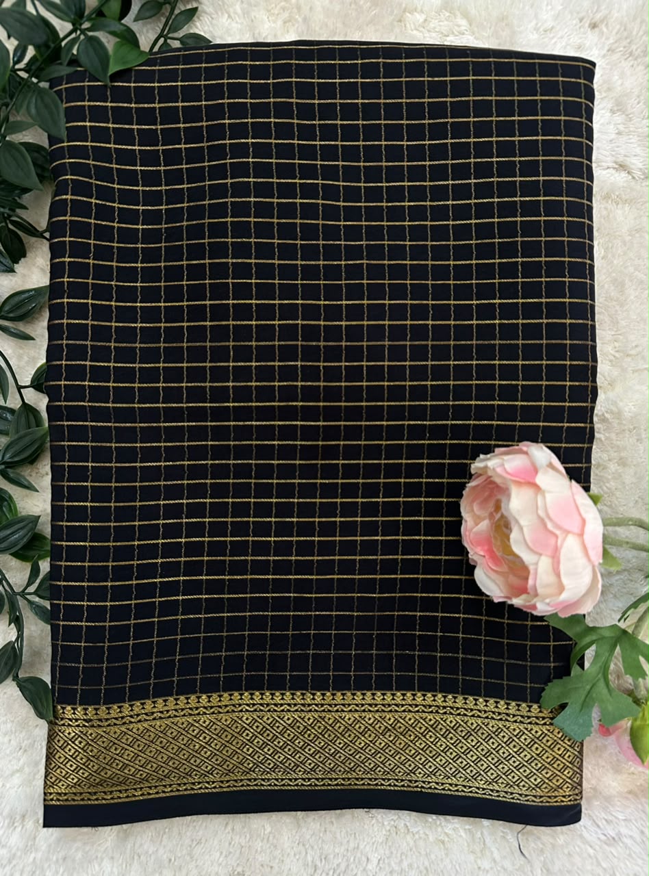 Pure Mysore Silk Crepe Saree