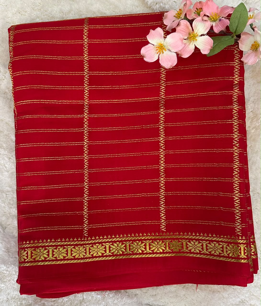 Pure Mysore Silk Crepe Saree