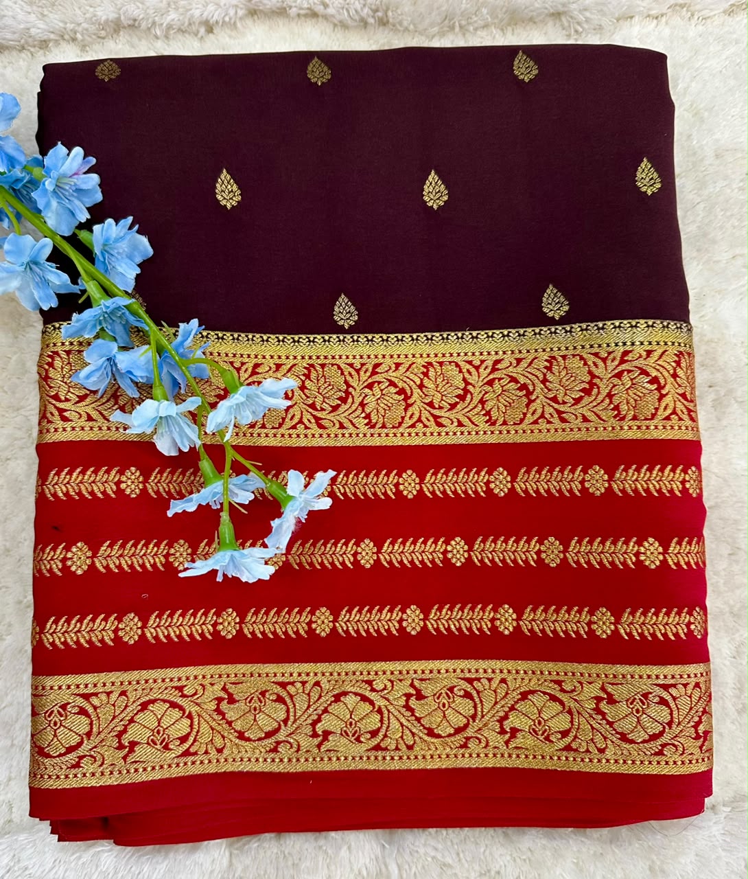 Pure Mysore Silk Crepe Saree