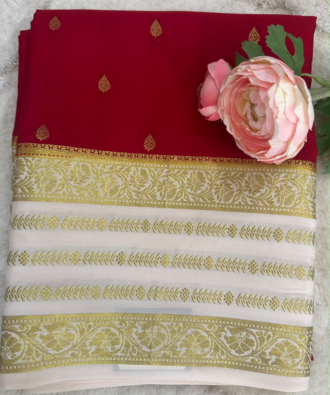 Pure Mysore Silk Crepe Saree