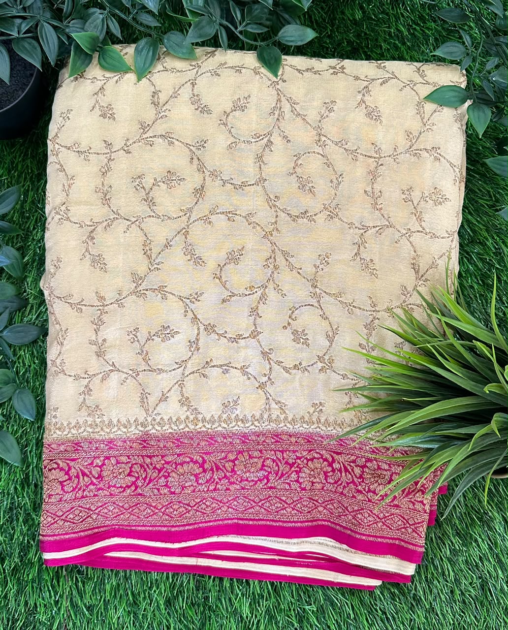Pure Benaras Crepe Saree