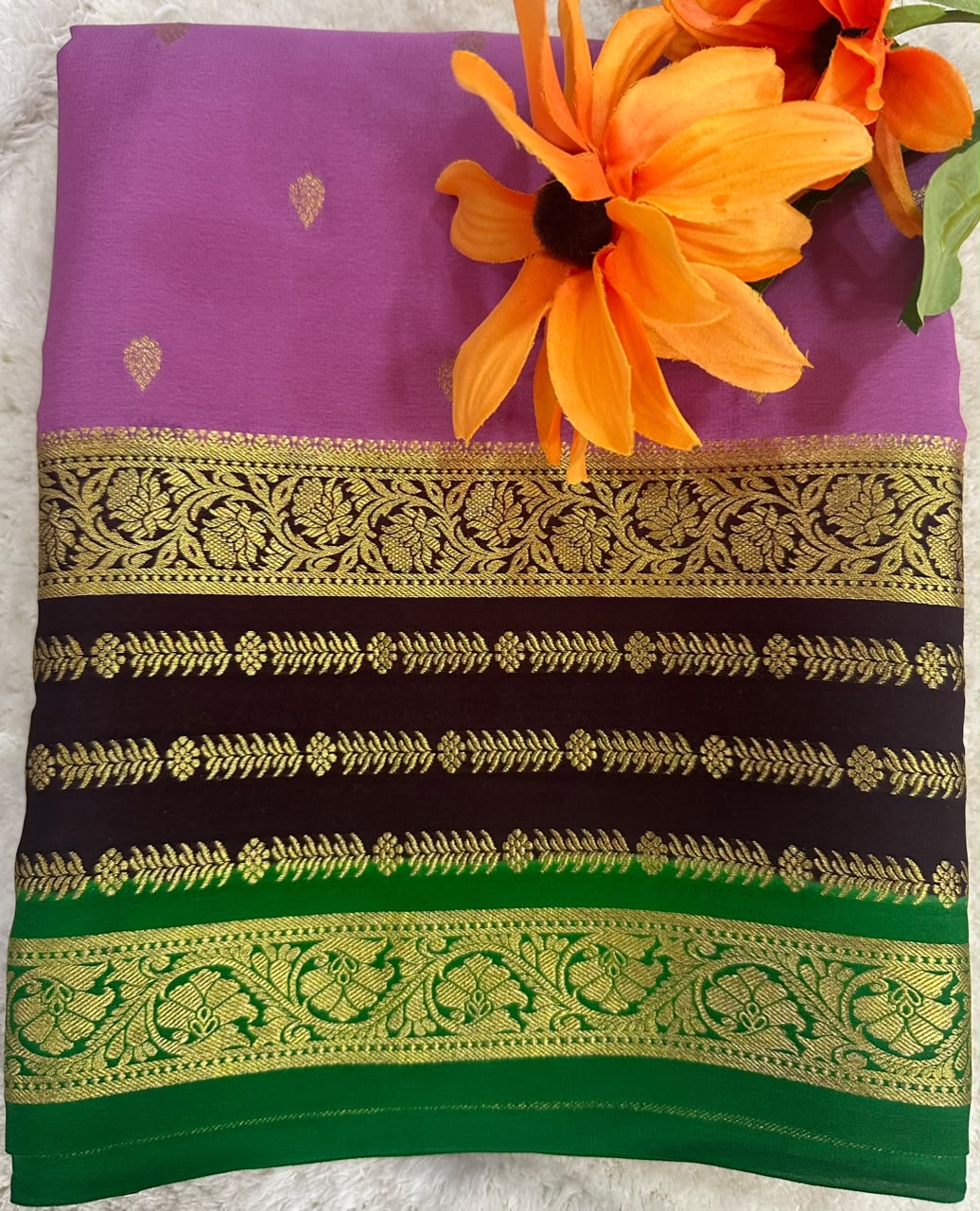 Pure Mysore Silk Crepe Saree