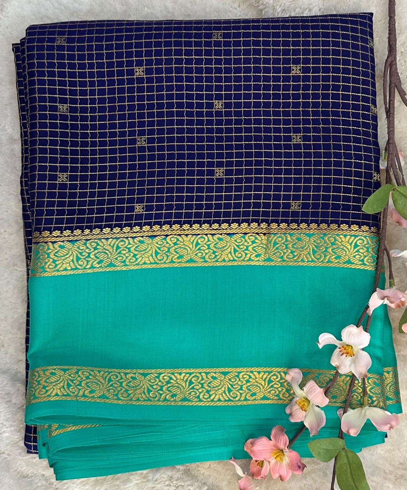 Pure Mysore Silk Crepe Saree