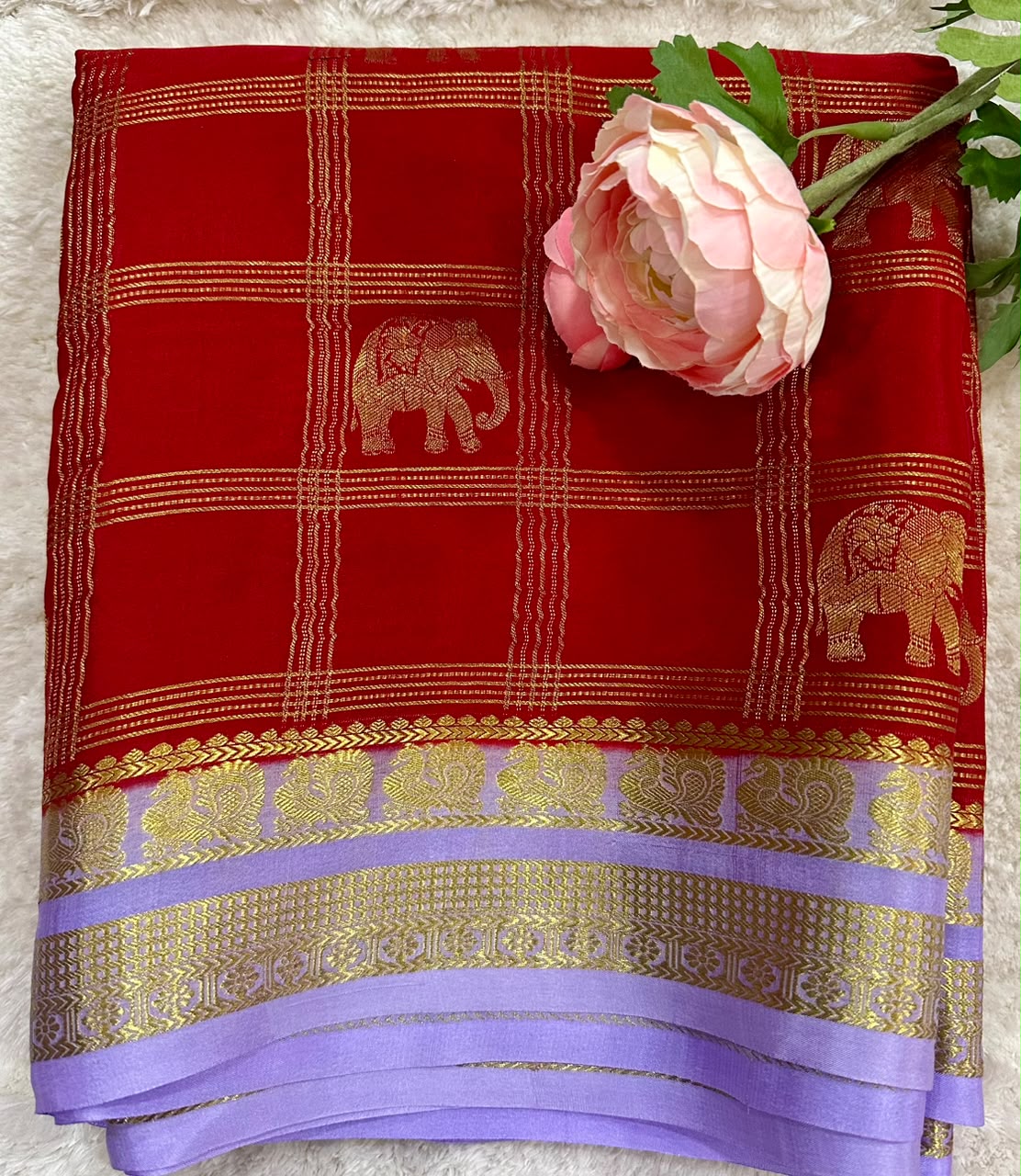 Pure Mysore Silk Crepe Saree
