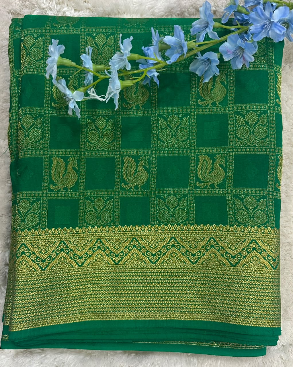 Pure Mysore Silk Crepe Saree