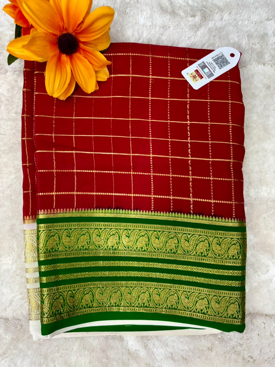 Pure Mysore Silk Crepe Saree g