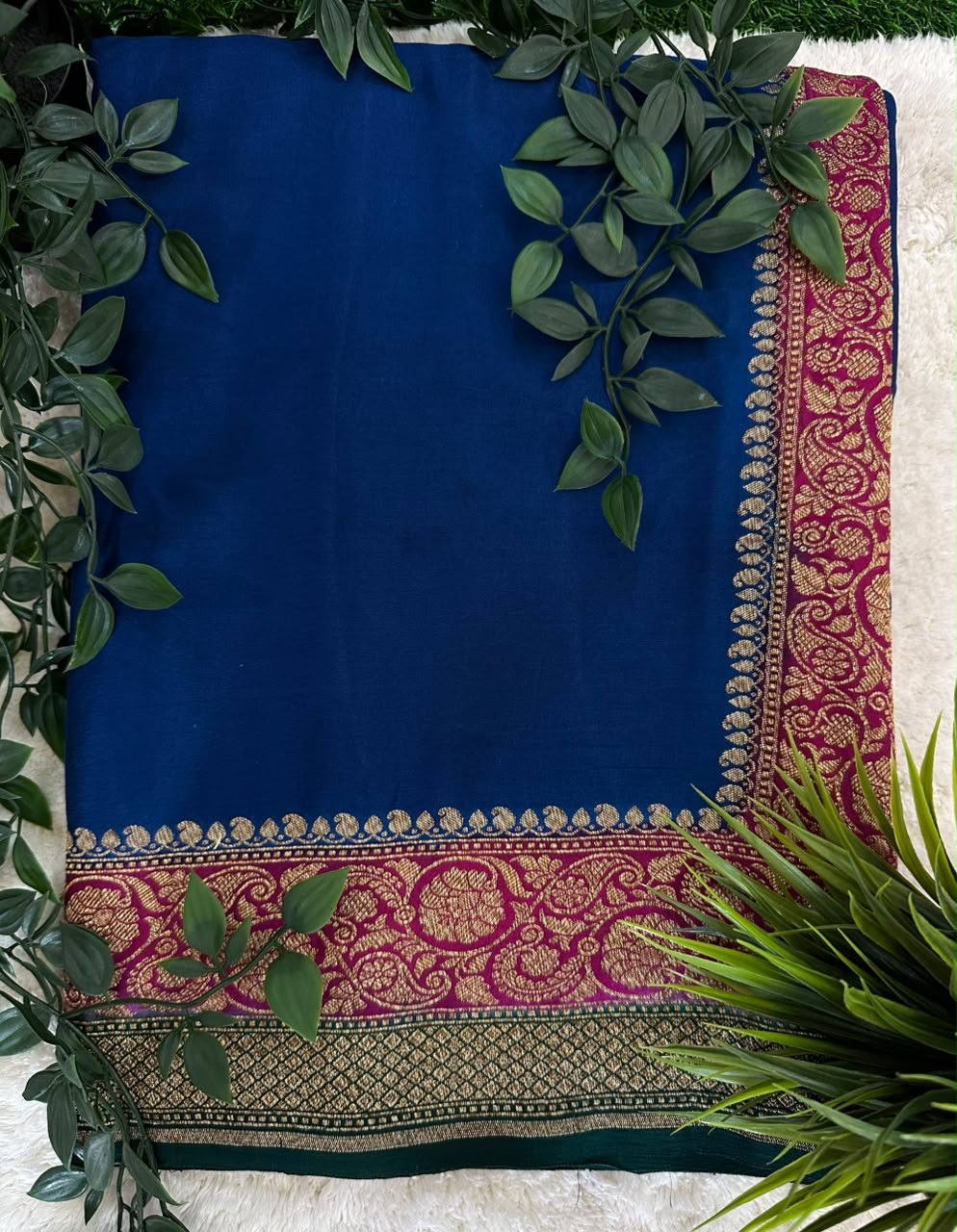 Pure Benaras Crepe Saree