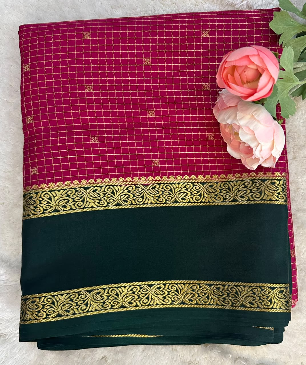 Pure Mysore Silk Crepe Saree