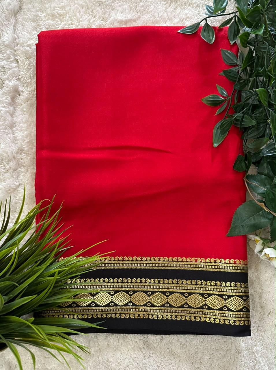 Pure Mysore Silk Crepe Saree