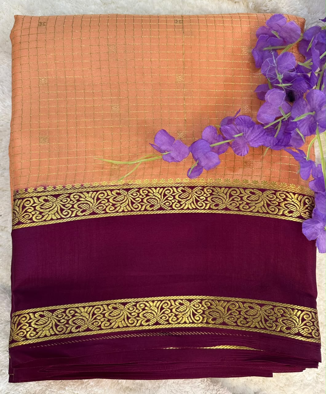Pure Mysore Silk Crepe Saree