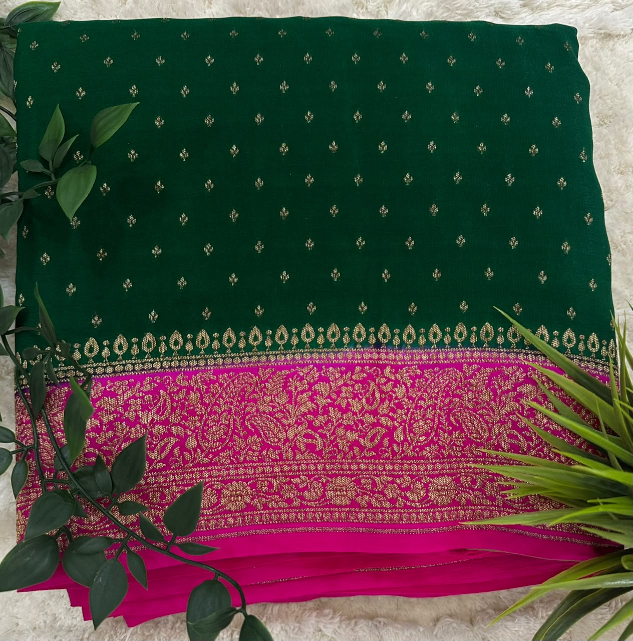 Pure Benaras  Crepe Saree