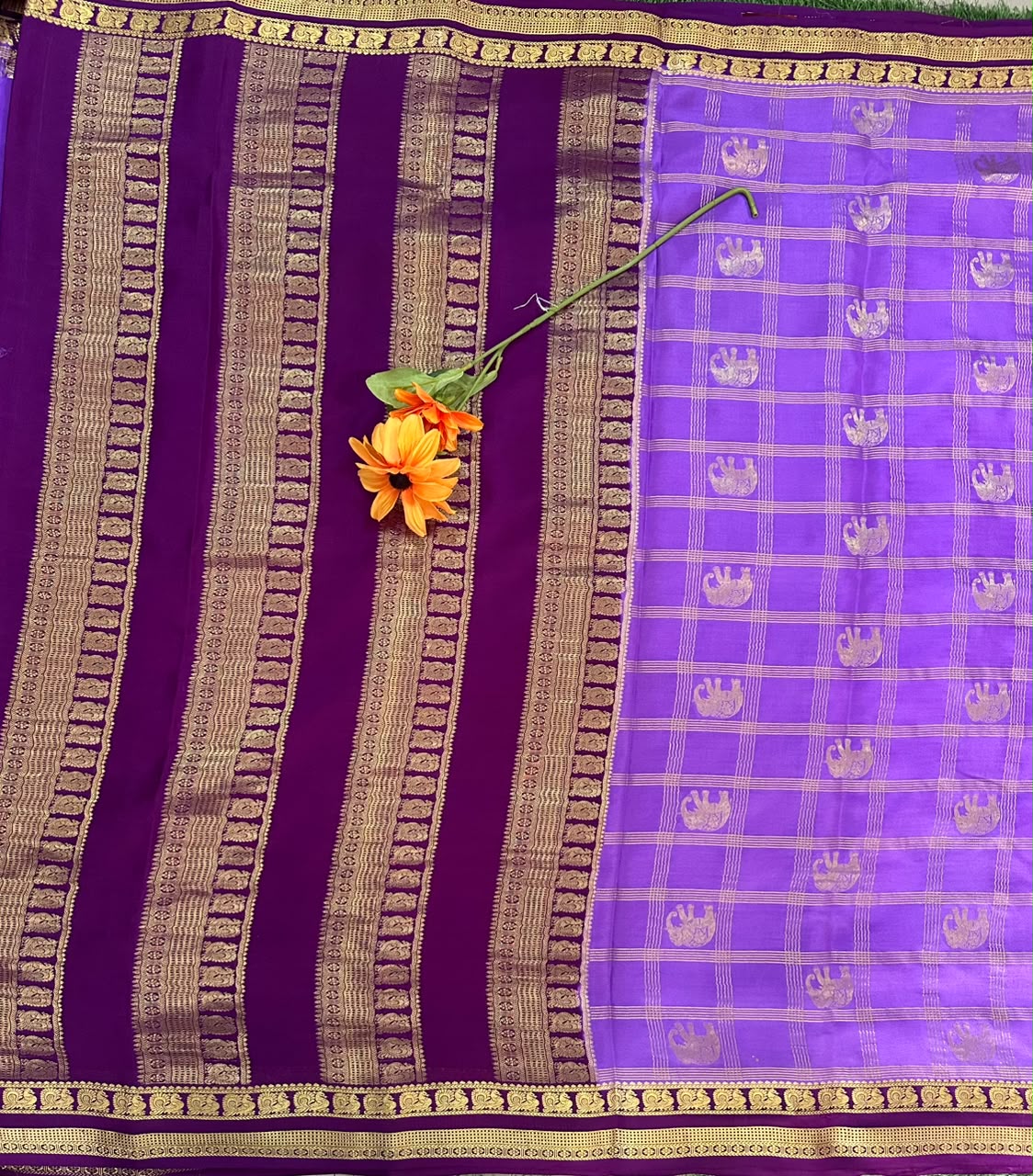 Pure Mysore Silk Crepe Saree image 2