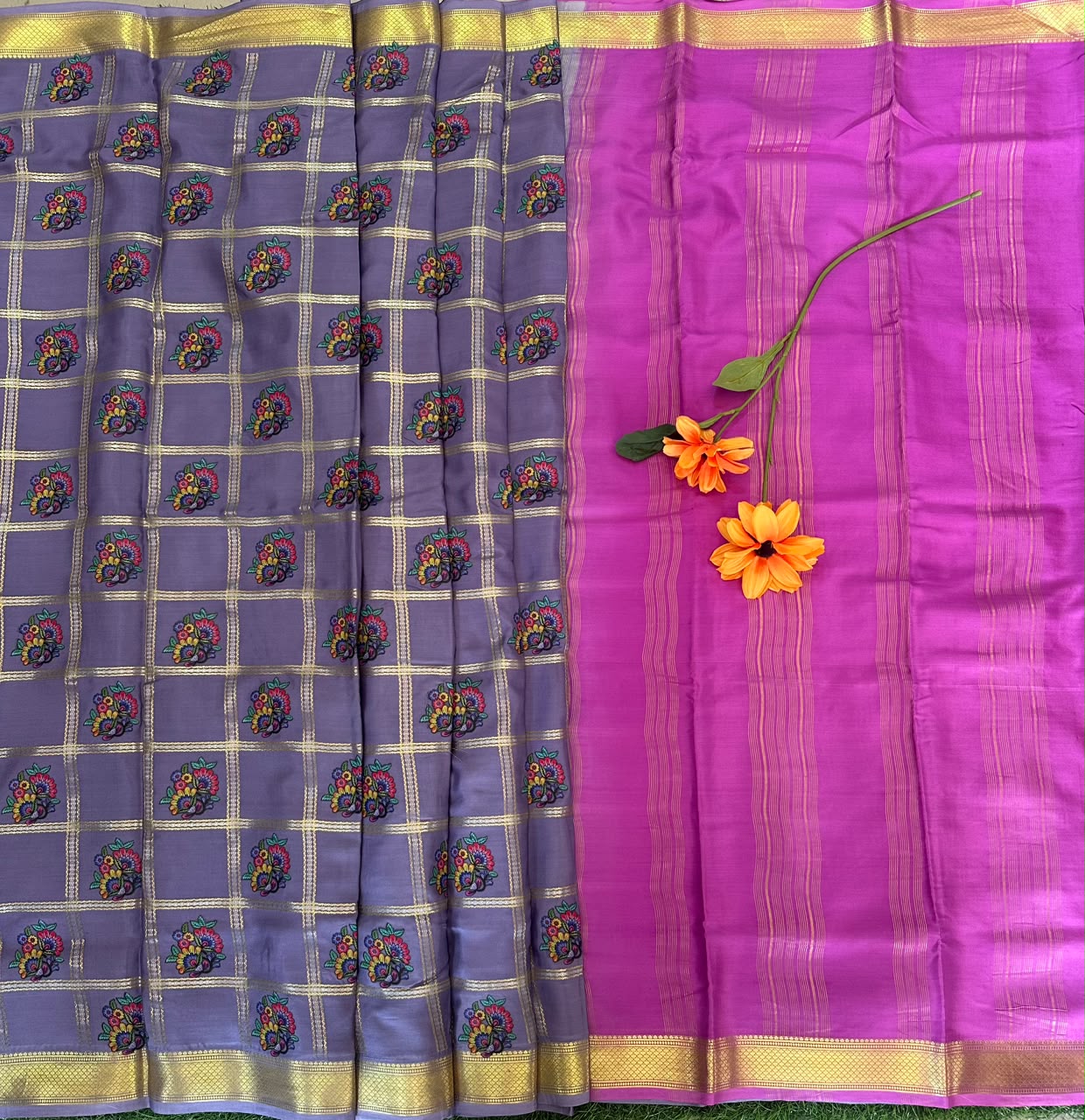 Pure Mysore Silk Crepe Saree image 2