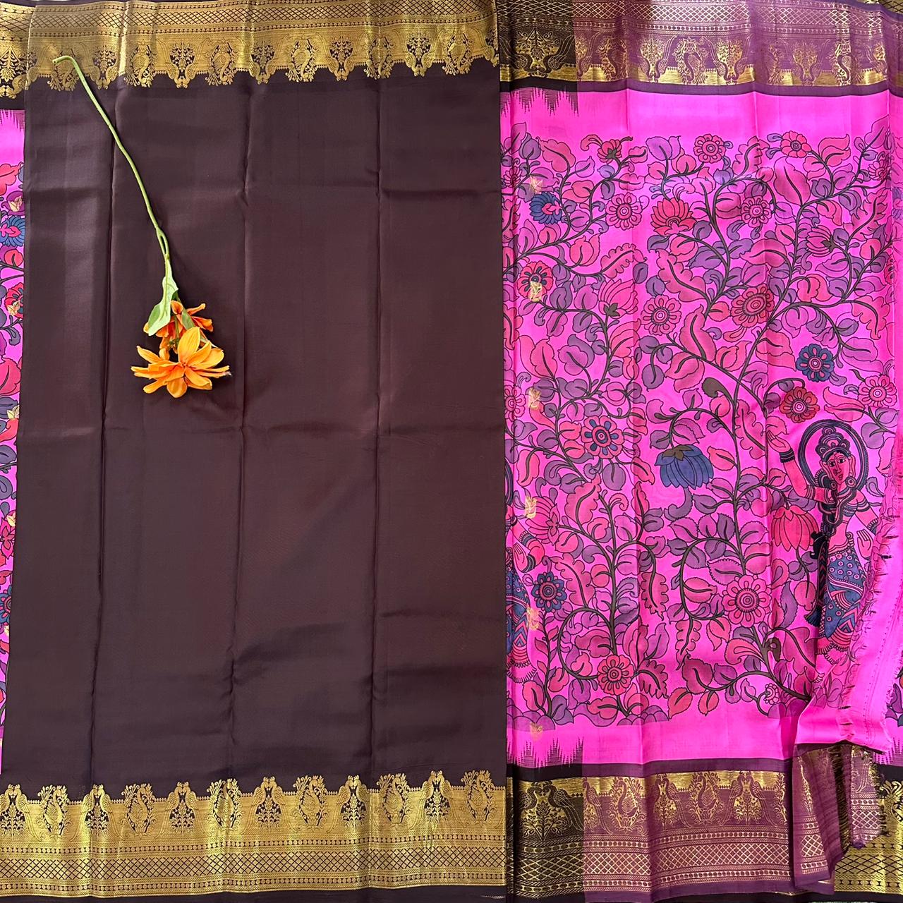 Pure Kanijivaram Digital Printed Silk Saree image 3