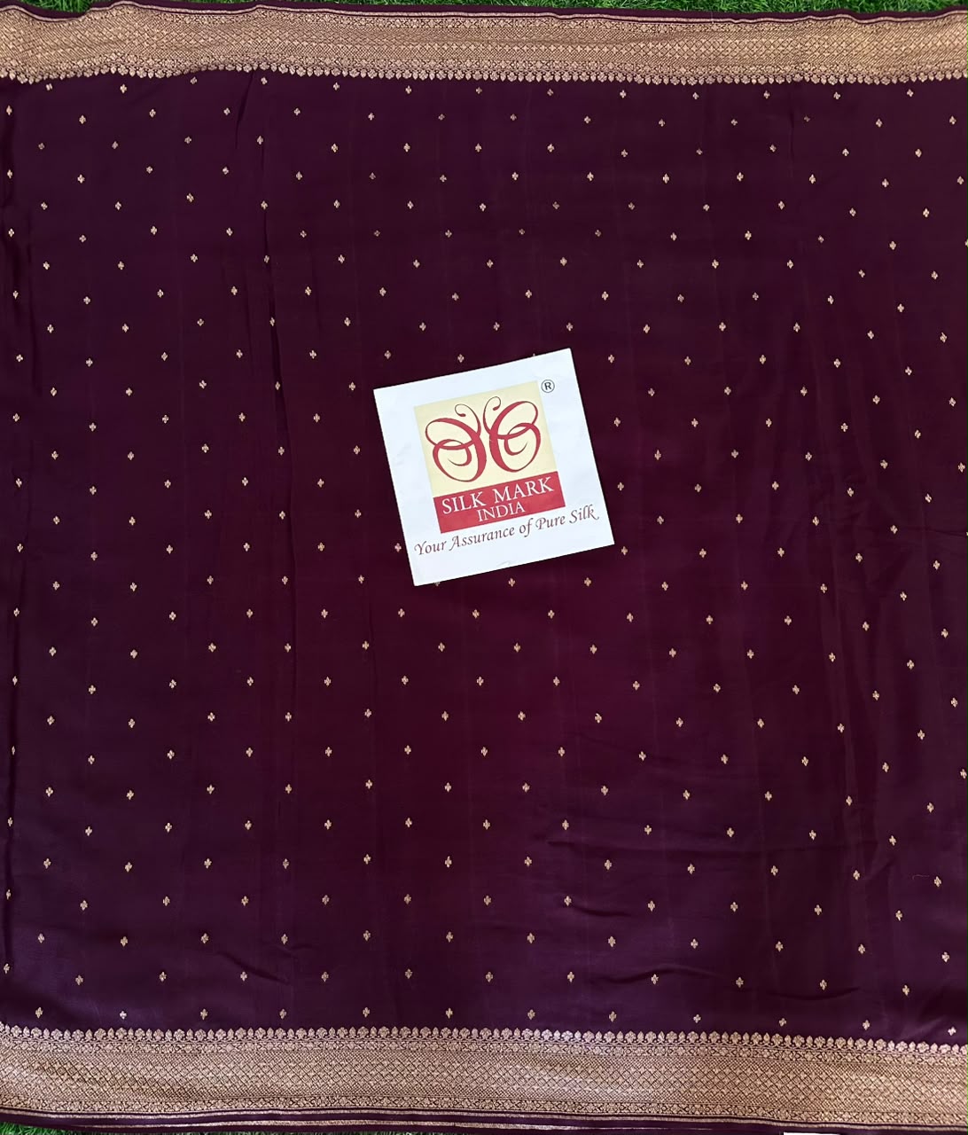 Pure Benaras Crepe Saree image 2