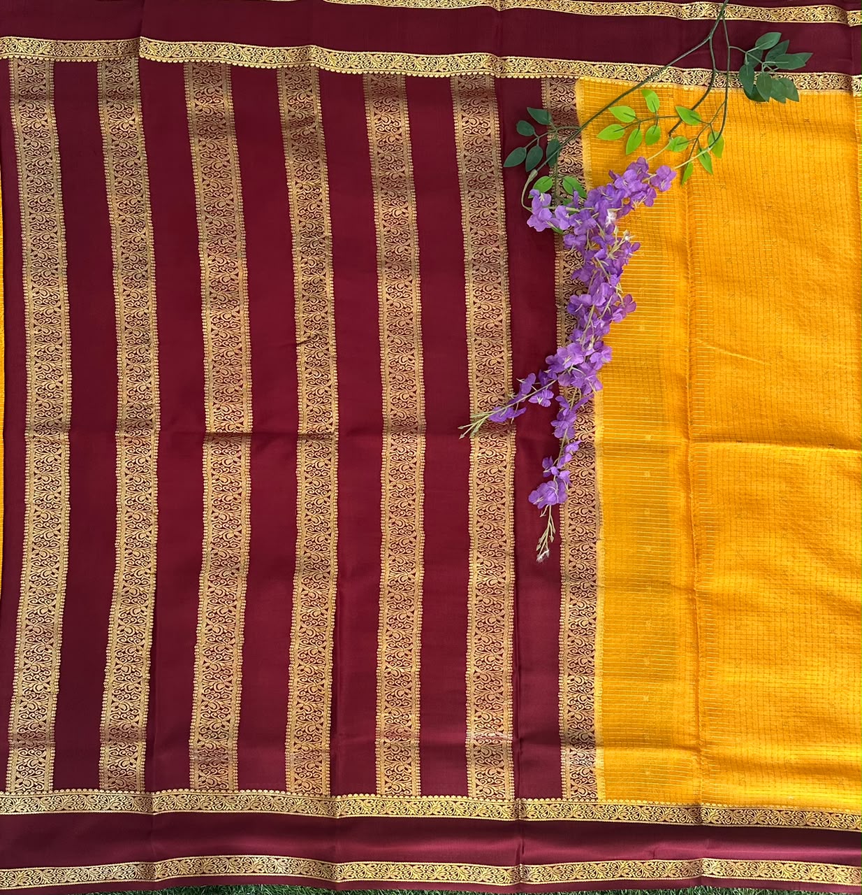 Pure Mysore Silk Crepe Saree image 2