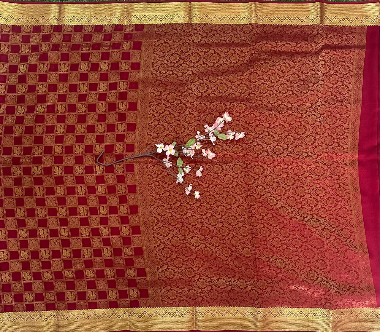 Pure Mysore Silk Crepe Saree image 2