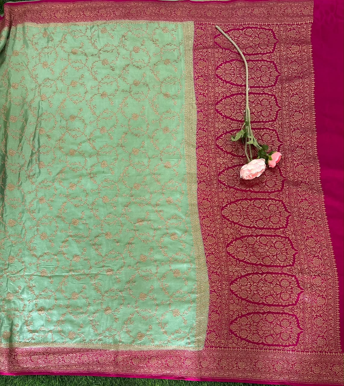 Pure Benaras Crepe Saree image 3