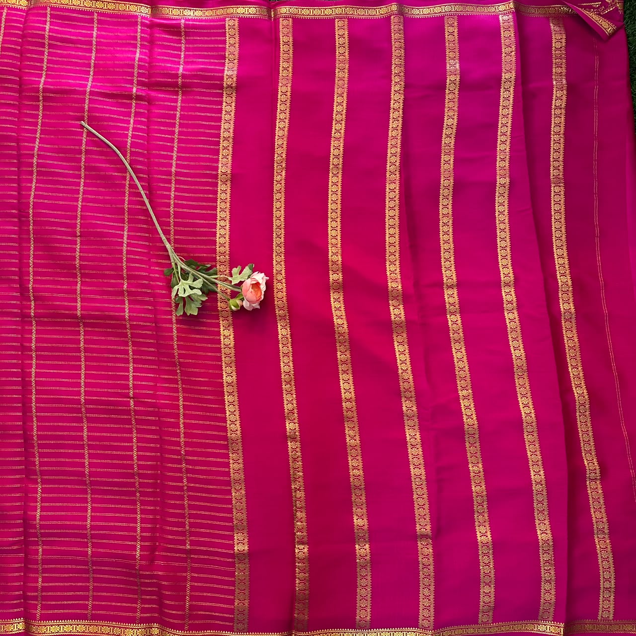 Pure Mysore Silk Crepe Saree image 4
