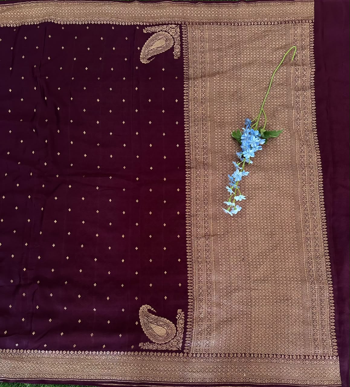 Pure Benaras Crepe Saree image 3