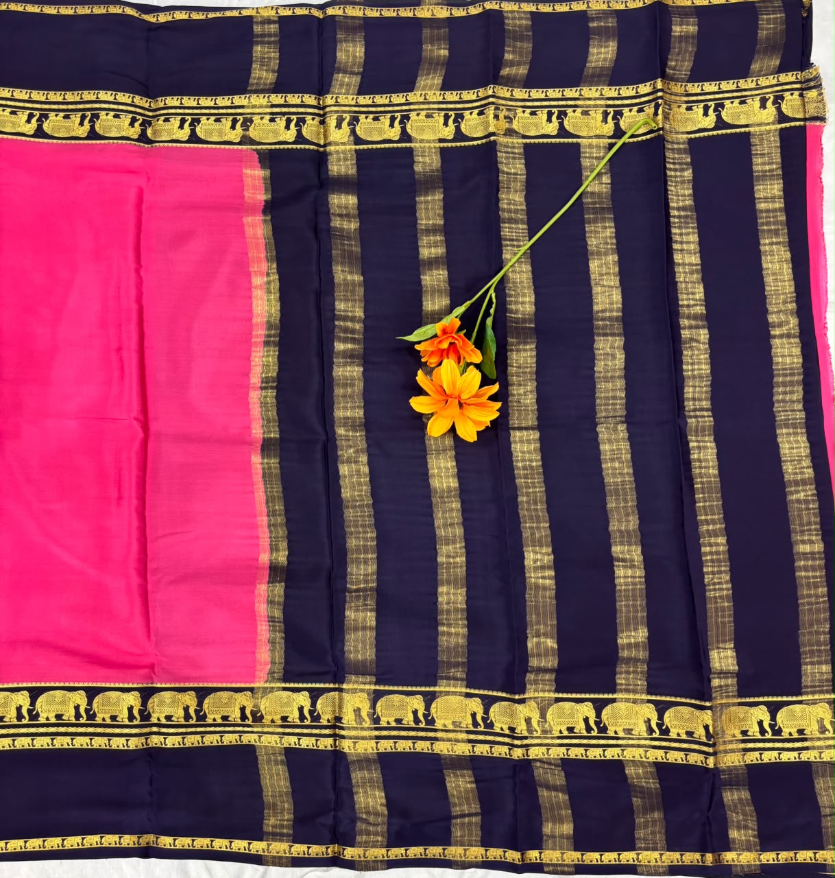 Pure Mysore Silk Crepe Saree image 4