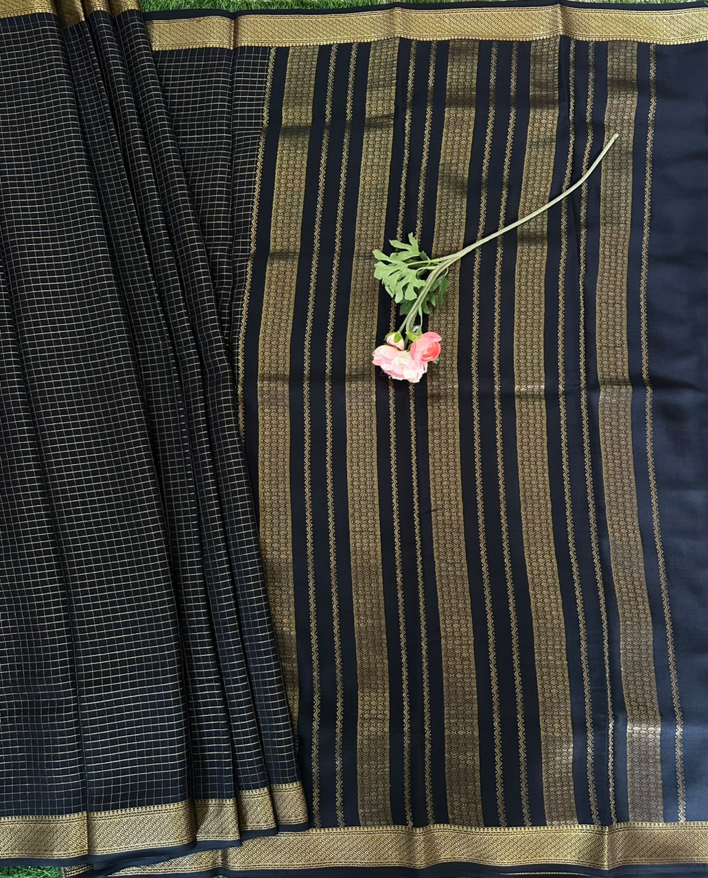 Pure Mysore Silk Crepe Saree image 2