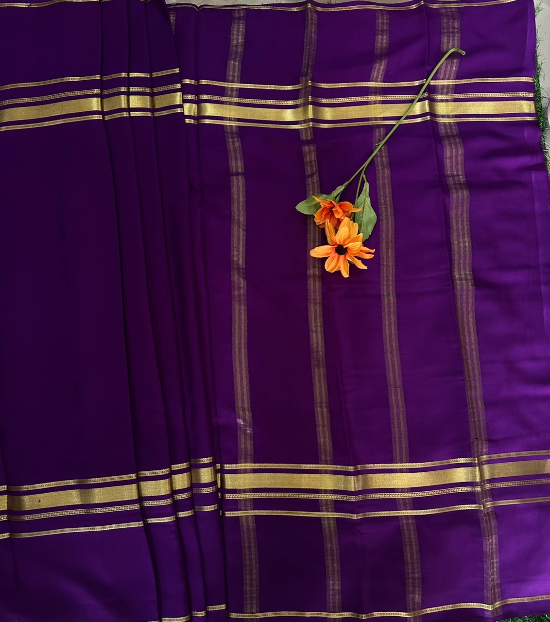 Pure Mysore Silk Crepe Saree image 2