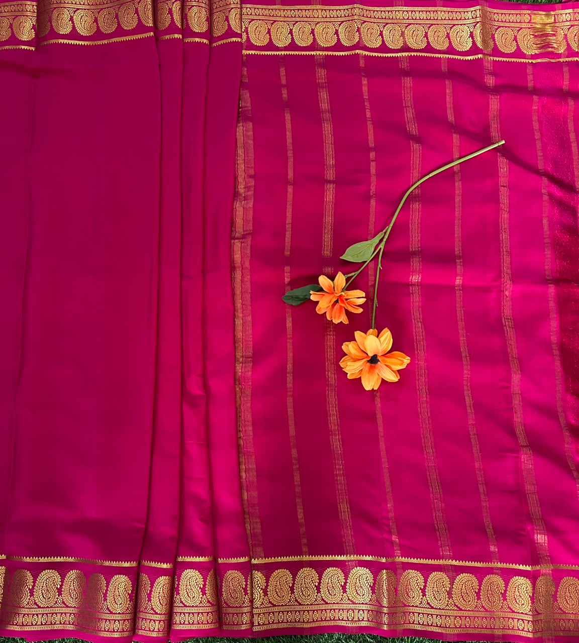 Pure Mysore Silk Crepe Saree image 2
