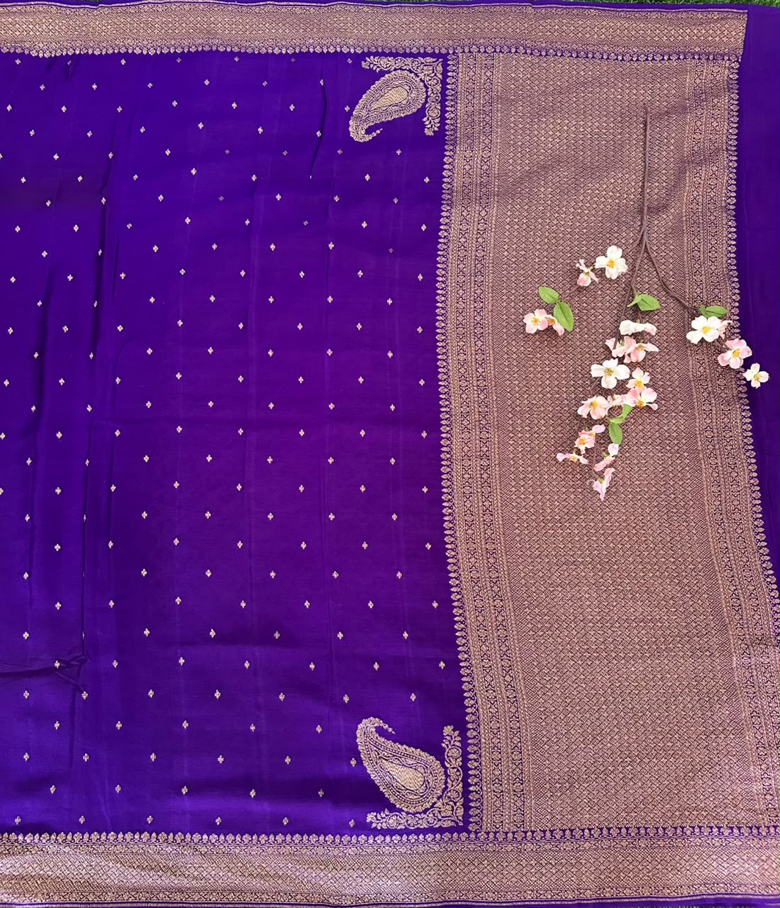 Pure Benaras Crepe Saree image 3
