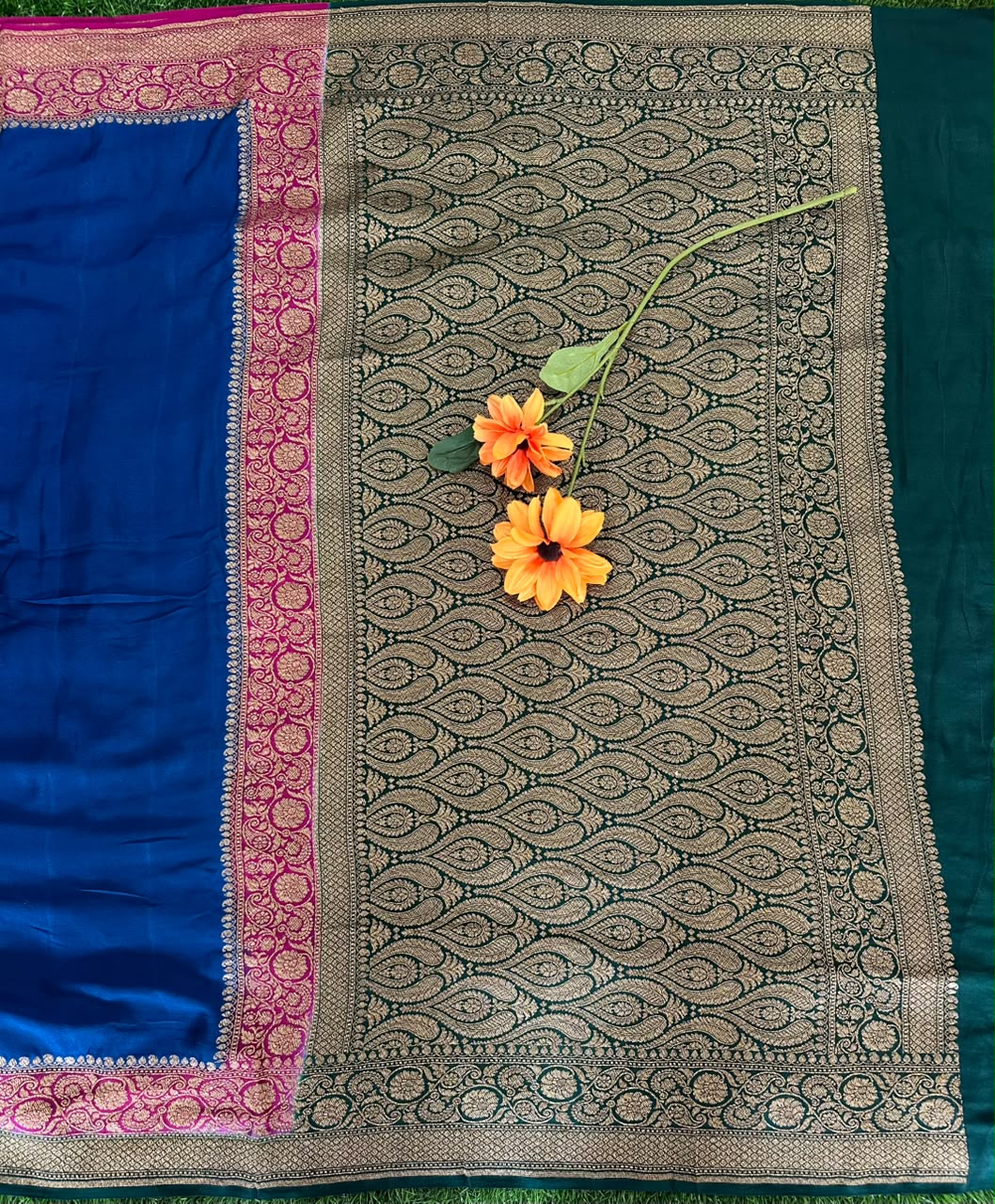 Pure Benaras Crepe Saree image 4
