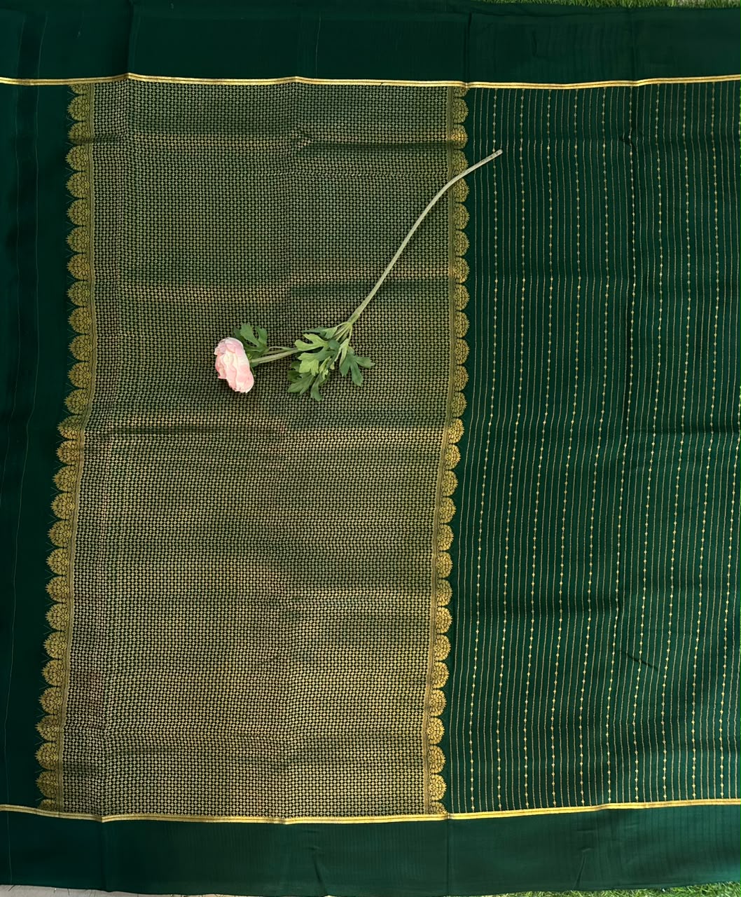Pure Mysore Silk Crepe Saree image 2
