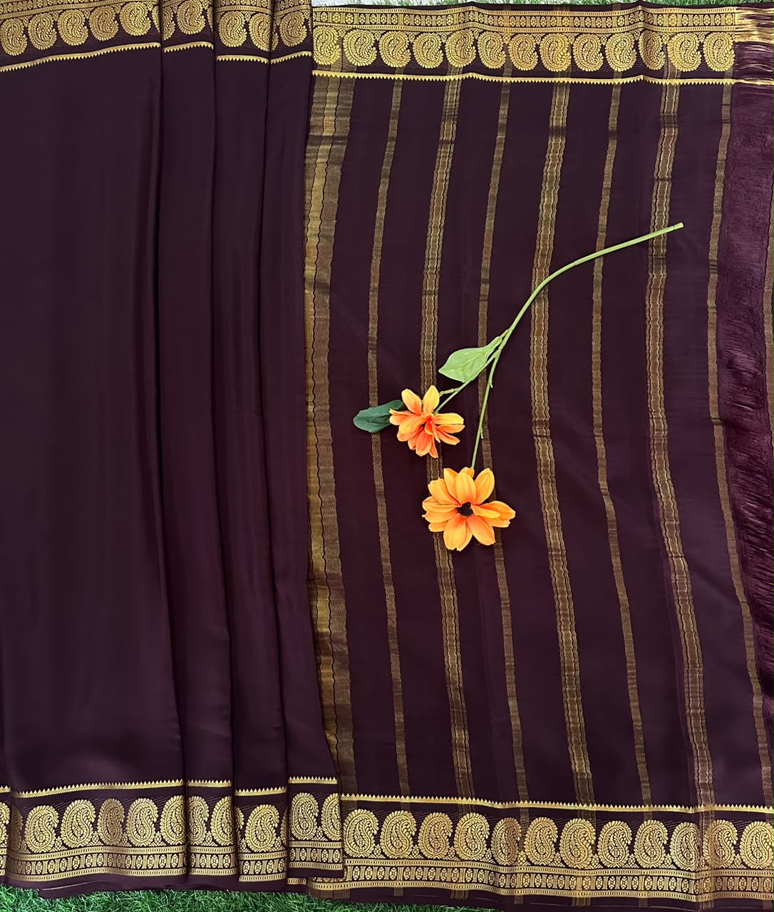 Pure Mysore Silk Crepe Saree image 2