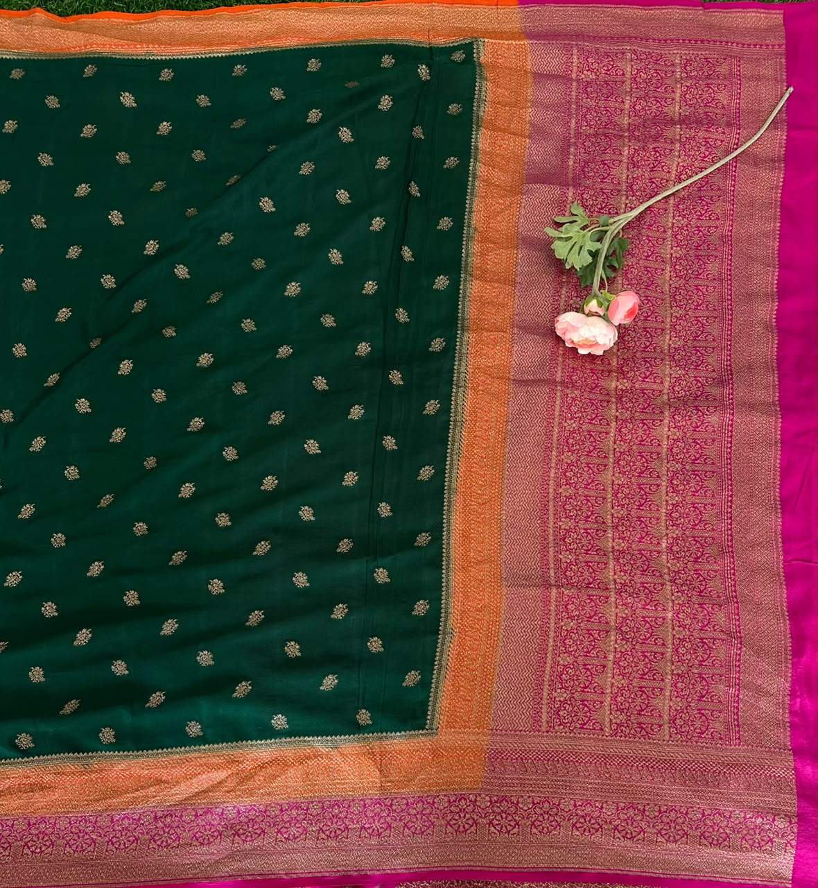 Pure Benaras Crepe Saree image 3